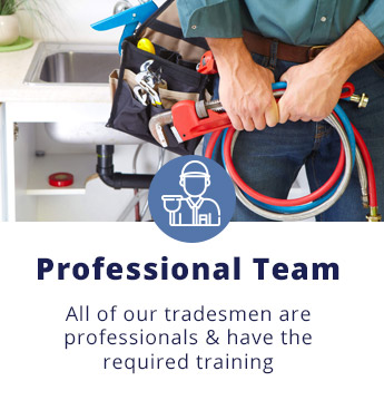 Professional Team: All of our tradesmen are professionals and have the required training
